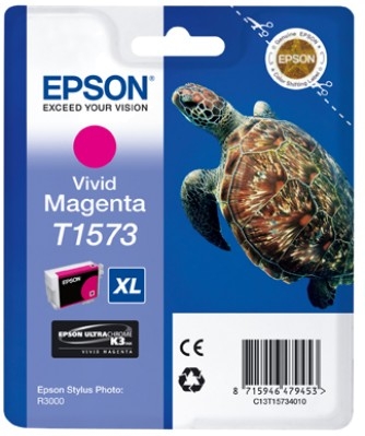 Original Epson T1573 Tinte Vivid Magenta