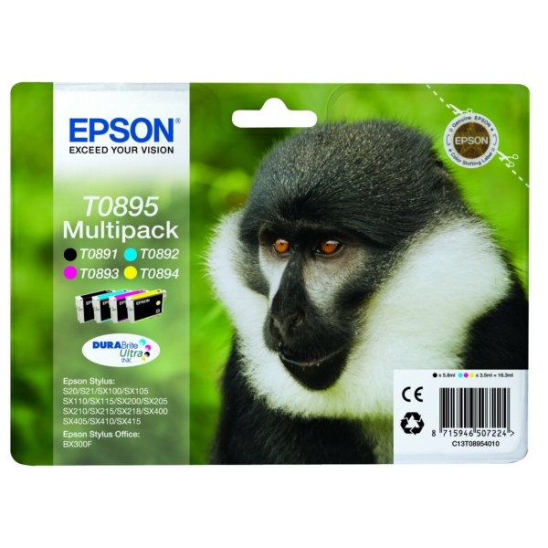 Tintenpatronenset Epson T0895 Multipack