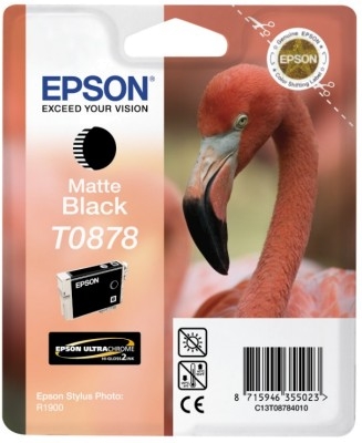 Original Epson Tinte T0878 Schwarz Matt