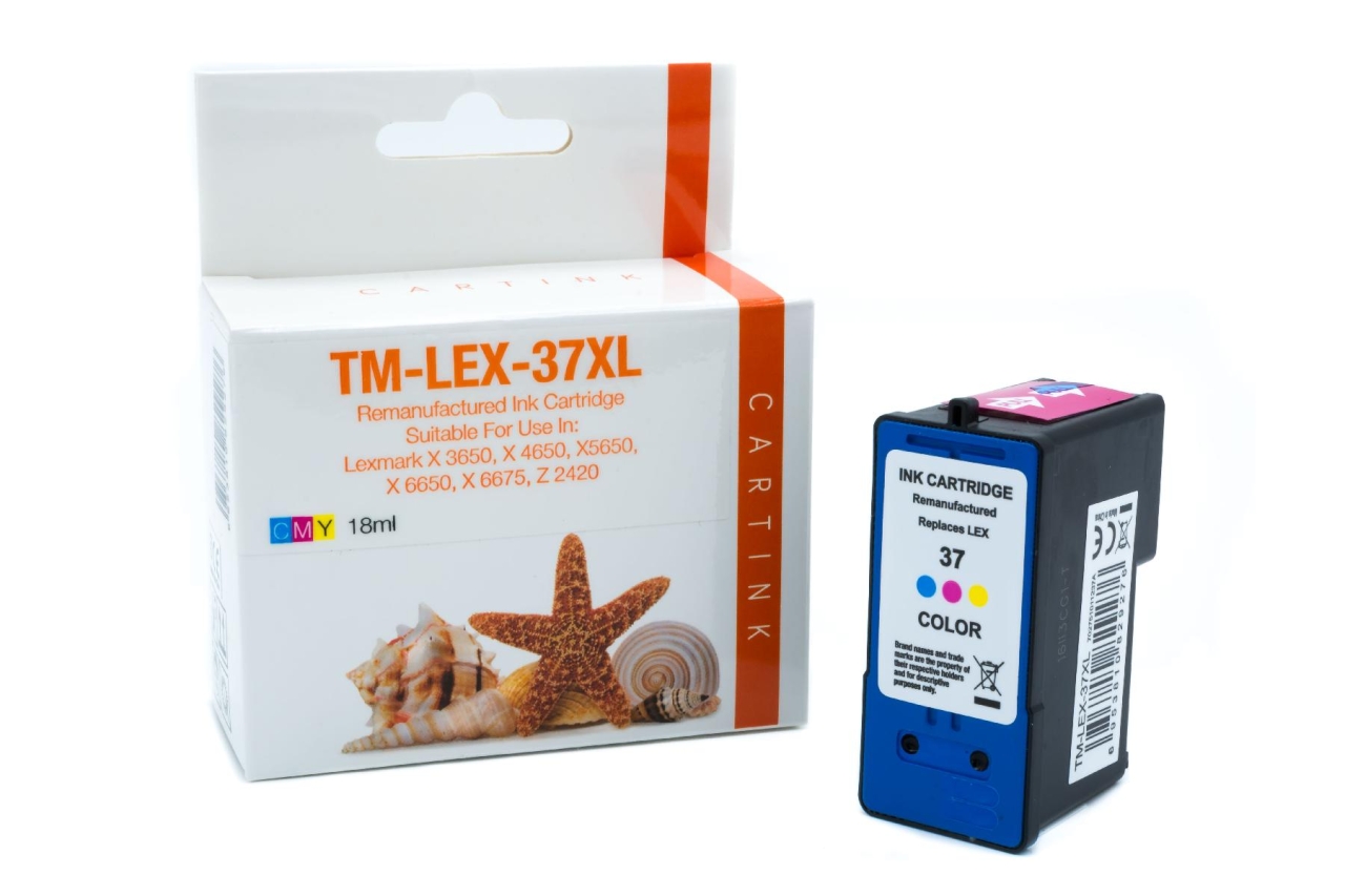 Kompatible 37XL Tintenpatrone Farbig für Lexmark 18C2180E
