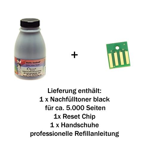 Nachfülltoner Refill Set für Lexmark® MS310/410/510/610 schwarz 155g