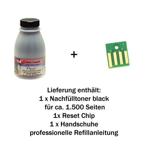 Nachfülltoner Refill Set für Lexmark® MS310/410/510/610 schwarz 65g