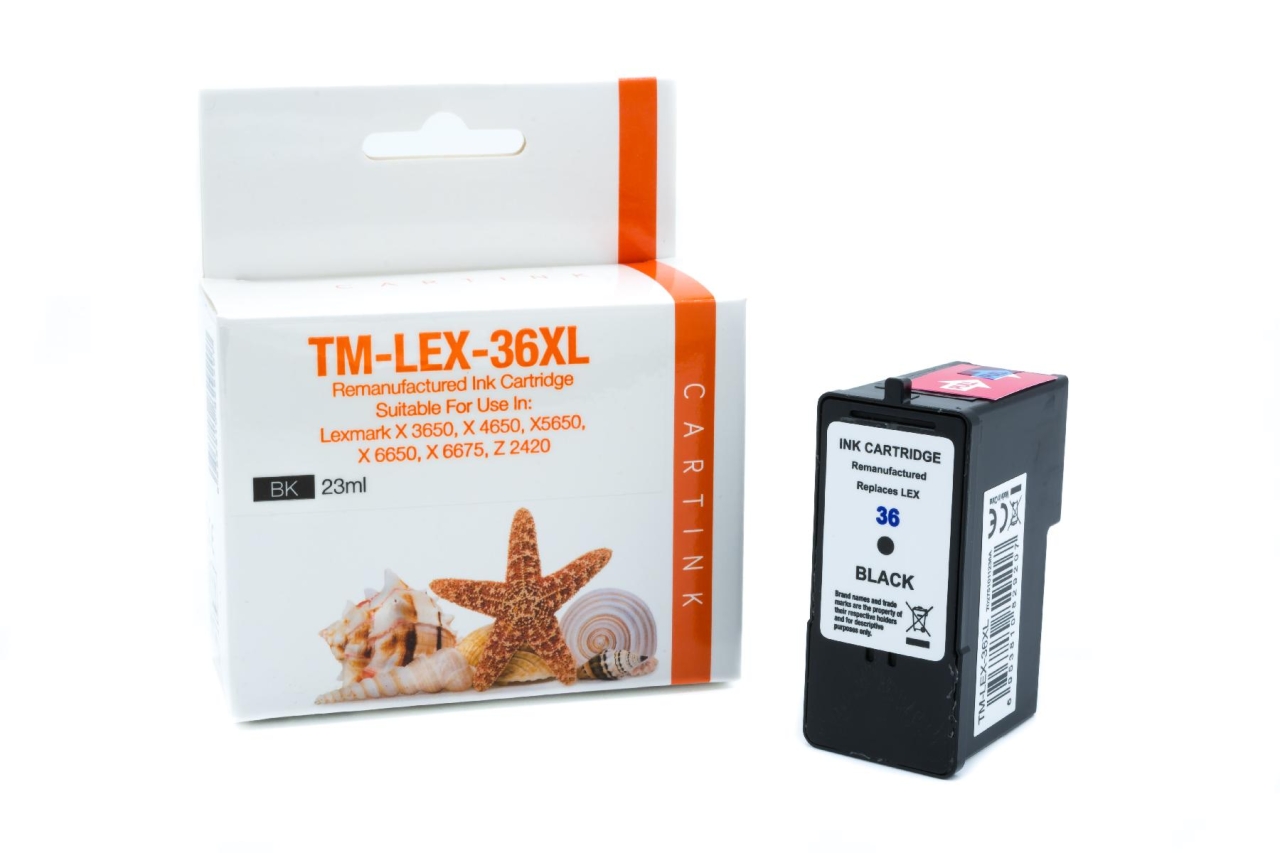 Kompatible 36XL Tintenpatrone Schwarz für Lexmark 18C2170E